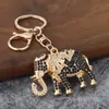 Chaveiro de strass de elefante transfronteiriço, pingente de acessório de carro de metal, chaveiro criativo estilo coreano, pequeno presente de Natal