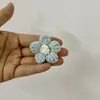 Flores Feitas à Mão DIY Flores Bufantes 4cm Crochê com Fio Feito à Mão Flores de Fio Fofas Acessórios para Roupas Bolsas Suéteres