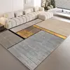Alfombra de sala de estar estilo crema transfronteriza, alfombra de dormitorio de área grande de cobertura completa, alfombrilla de noche, alfombra de Tianjin de lujo ligero de alta gama
