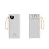 Carregador portátil para celular de alta capacidade 30.000 50.000 com cabo embutido, super carregamento rápido, atacado transfronteiriço, portátil, para uso externo, mais vendido