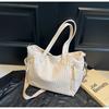 Bolso de tela transfronterizo para mujer, otoño e invierno 2024, nuevo, combinable, de gran capacidad, para estudiantes, bolso de hombro para ir al trabajo