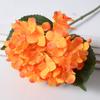 Hortensia artificial de simulación única hortensia artificial con hoja hortensia grande arreglo de boda accesorios para el hogar flores decorativas al por mayor 2 hojas