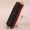 Cepillo para zapatos tipo bote de madera maciza pelo de caballo cepillo para zapatos pelo suave cepillo para lustrar zapatos zapatos de cuero cerdas de caballo Multifuncional zapatos de cuero cepillo para aceite gris