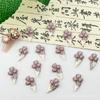 Maillard Bow Accesorios para Uñas Material Bolsa Resina Luminosa Rosa Accesorios para Uñas Arte de Uñas Aretes Franceses