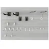 Cassette de guitarra de aleación de aluminio ranurado, pared decorativa multipanel, estante móvil para accesorios de teléfono móvil de supermercado, expositor de ganchos