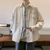 Chamarra tipo camisa para hombre para primavera y otoño, chaqueta cárdigan de trabajo nueva de alta calidad para adolescentes, estilo casual japonés Hong Kong