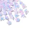 Cuentas de Flor Trompeta Estrella de Cinco Puntas de Vidrio Degradado, Cuentas de Flor de Cinco Pétalos con Agujero Central, Abalorios Sueltos para Horquillas, Pendientes, Pulseras Estilo Antiguo DIY