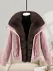 Nueva chaqueta corta de algodón con relleno de plumón para mujer, estilo comercio exterior, con cuello camisero, versión coreana, abrigo de invierno versátil para mujer, parka de algodón engrosada