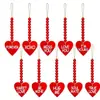 Decoración creativa para el Día de San Valentín, cuentas de madera, manualidades en forma de corazón, colgante, boda, suministros para decoración de paredes de bodas, cuentas