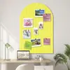 Quadro de Avisos de Feltro em Forma de Arco Placa Acústica Autoadesiva Quadro de Recados para Escritório Sala de Aula