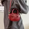 Mini Bolsa para Mulheres Moda Nova Primavera Bolsa de Mão com Letras Bolsa Bowling Simples Tendência Bolsa de Ombro Transversal