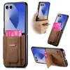 Capa Protetora para Samsung Zflip8 com Suporte de Dobradiça, Porta-Cartões e Porta-Moedas, Capa Protetora Anti-Queda para Carro Zflip7