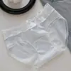 Panty de mujer con ribete de encaje, lazo calado y estampado de jacquard, antibacterial 10A, entrepierna extendida, apto para estudiantes