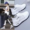 Fábrica de Origen Nuevos Zapatos Blancos Transpirables de Tejido Volador de Verano para Mujer con Cordones Frontales Zapatos Casuales Zapatillas Deportivas para Correr para Mujer