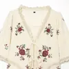 Artículo de Venta Caliente Transfronterizo de Aliexpress Nuevo Top con Bordado Floral Primavera 2026 7200053 Pantalones Cortos 7200054 Conjunto