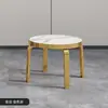 Banqueta de Luxo Leve Estilo Italiano, Pequena Banqueta Redonda para Uso Doméstico, Banqueta Tendência para Mesa de Jantar, Banco Empilhável Moderno Minimalista para Sala de Estar, Banqueta Baixa