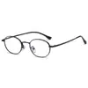 ¡Wow, Montura de Gafas Pequeña de Moda Personalizada, Montura Redonda Pequeña de Metal, Montura Semi-Titanio, Ultraligera, con Lentes Ópticas Graduadas 2256