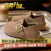 Mocasines Slip-On con Hebilla, Punta Redonda, Suela Plana, Zapatos de Mujer, Nuevos Zapatos Retro Birkenstock Primavera 2026 para Mujer