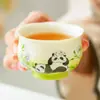 Oso Querido Taza Pequeña de Té Floral Taza de Anfitrión de Cerámica Taza de Té Personal de Gama Alta Set de Té Kung Fu Taza de Té para el Hogar