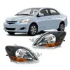 Círculo com Carro com Peças do Corpo para Toyota Yaris 2007-2011 Versão EUA Fundo Preto Farol Dianteiro do Carro Atacado