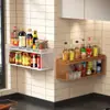 Estante de Almacenamiento de Frutas y Verduras Montado en la Pared de la Cocina, Estante de Almacenamiento Montado en la Pared, Estante para Especias, Estante de Almacenamiento Multifuncional