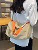 Bolsa de Lona para Mujer Gran Capacidad 2025 Nuevo Verano Versátil Casual Bolso de Hombro Cruzado Bolsa de Tela para Mujer Bolso Dumpling