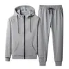Trajes deportivos casuales de algodón para otoño e invierno, de venta al por mayor transfronteriza, holgados, modernos, con forro polar y material engrosado, para estudiantes jóvenes, en stock