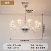Lustre de Velas Francês Luz Principal da Sala de Estar Cristal Escada Luz da Sala de Jantar 2025 Novo Branco Retro Lâmpadas de Quarto