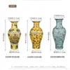 Vaso Cerâmico Esmaltado Pequeno Antigo Jingdezhen Cerâmica Clássica Chinesa Arranjo de Flores Sala de Estar Gabinete de TV Enfeites