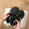 Zapatos planos y mullidos estilo coreano para mujer, para usar al aire libre en otoño/invierno, nueva colección 2026, sin cordones, zapatos Mary Jane de algodón mullidos, zapatos de algodón con forro polar