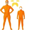 Fantasia Cosplay da história do Old Ras, Roupa para apresentação de palco de Halloween, Roupa de festa, Macacão laranja e conjunto de barba postiça