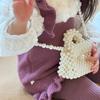 Bolso para Niñas 2024 Nuevo Moda Caliente de Internet Bolso de Mano de Perlas de Princesa para Bebé Accesorios Elegantes para Niñas Bolso Cruzado