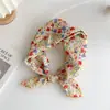 Cinta con Adorno de Encaje Estilo Coreano Versátil Larga Delgada Bufanda de Seda Decorativa Vintage Bufanda para el Cuello Cinturón Diadema Primavera y Verano Corbata de Encaje para el Cuello