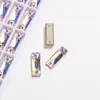 Fábrica de Rhinestones de Vidrio de Color K9 de Alta Calidad en Tira Larga AB, Rhinestones de Doble Agujero para Ropa DIY, Accesorios de Joyería de Forma Irregular