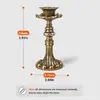 Candelabro dorado retro con forma de flor más vendido de Amazon, un accesorio vintage de estilo francés para fotografía, una decoración de resina