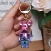 Criativo cartoon acrílico colorido urso chaveiro moda saco de carro chaveiro pingente presente atacado