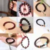 Madera de Palisandro Rosa de Hoja Pequeña India Material Viejo DIY Perla Roja del Sur 15mm Diseño Círculo Único Pulsera de Cuentas Budistas para Hombre y Mujer Venta al por Mayor