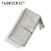 Nuevo Bolso de Mujer de Comercio Exterior Otoño con Patrón de Lichi Largo, Doble Cremallera, Múltiples Ranuras para Tarjetas, Billetera con Monedero