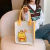 Bolsa Tote de Feltro para o Trabalho de Um Ombro, Bolsa Tote de Feltro Espessa de Grande Capacidade Estampada, Bolsa de Feltro Estampada de Desenho Animado