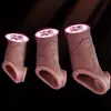 Anillo Abierto para Prepucio, Anillo Diente de Lobo para Pene, Cubierta de Dildo Artificial Hueca Engrosada y Ampliada, Suministros para Adultos