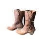 Outono novo comércio exterior em estoque tamanho grande salto grosso feminino zíper lateral botas Martin feminino peça única entrega desejo Amazon