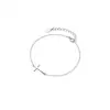 Pulseira de cruz em prata de lei S925 para mulheres, europeia e americana, best-seller transfronteiriço, joia de mão leve de luxo de alta qualidade, acessórios versáteis e simples