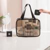 Bolsa de Natação em PVC de Camada Dupla com Separação Úmido e Seco, Compartimentos Espessados, Necessaire Transparente, Bolsa Impermeável para Banho e Fitness, Bolsa de Maquiagem
