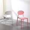 Silla de plástico de estilo nórdico con respaldo, moderna y minimalista, para comedor, estudio, negociación y ocio, para ordenador.