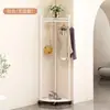 Cabideiro de Luxo Leve Giratório 360 Graus de Chão para Quarto de Casa Cabide Móvel de Ferro Dourado Arte Multi-funcional