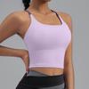 Chaleco Deportivo de Combinación de Colores Transfronterizo Ropa Interior de Fitness Sin Costuras para Mujer Espalda Bonita Top de Yoga