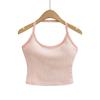 Chaleco de Cuello Estilo Americano para Mujer Cinturón Almohadilla para el Pecho Sin Uso Cubre Sujetador Para Pecho Dopamina Interior Base Exterior Top Tirantes