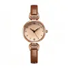 Fornecimento Exclusivo Transfronteiriço de Relógio Feminino Fino com Pulseira Cravejada de Diamantes em Ouro Rosé, Relógio de Quartzo com Mostrador Digital Simples, Dropshipping Transfronteiriço