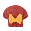 Sombrero de princesa con lazo gorro absorbente para secar el pelo toalla de pelo absorbente engrosada pañuelo para la cabeza artefacto limpieza de cabeza gorro de secado de pelo gorro de ducha