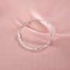 Pulsera de anillo liso con patrón de martillo chapada en plata 925 para mujer 2023 nuevo diseño popular de nicho pulsera de cordón